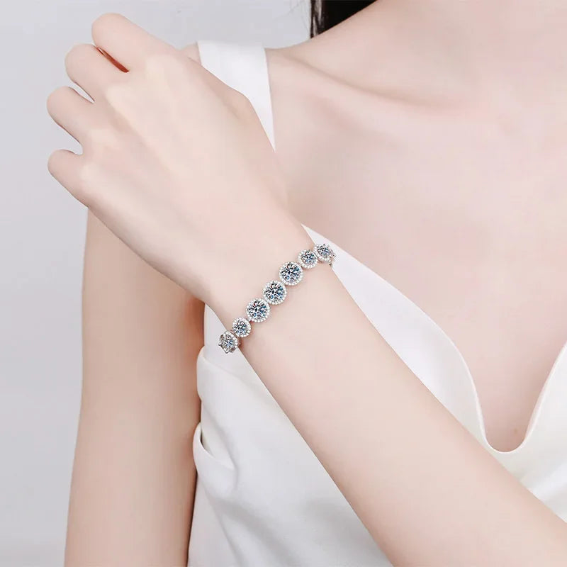 D Color Moissanite Tennis Bracelet