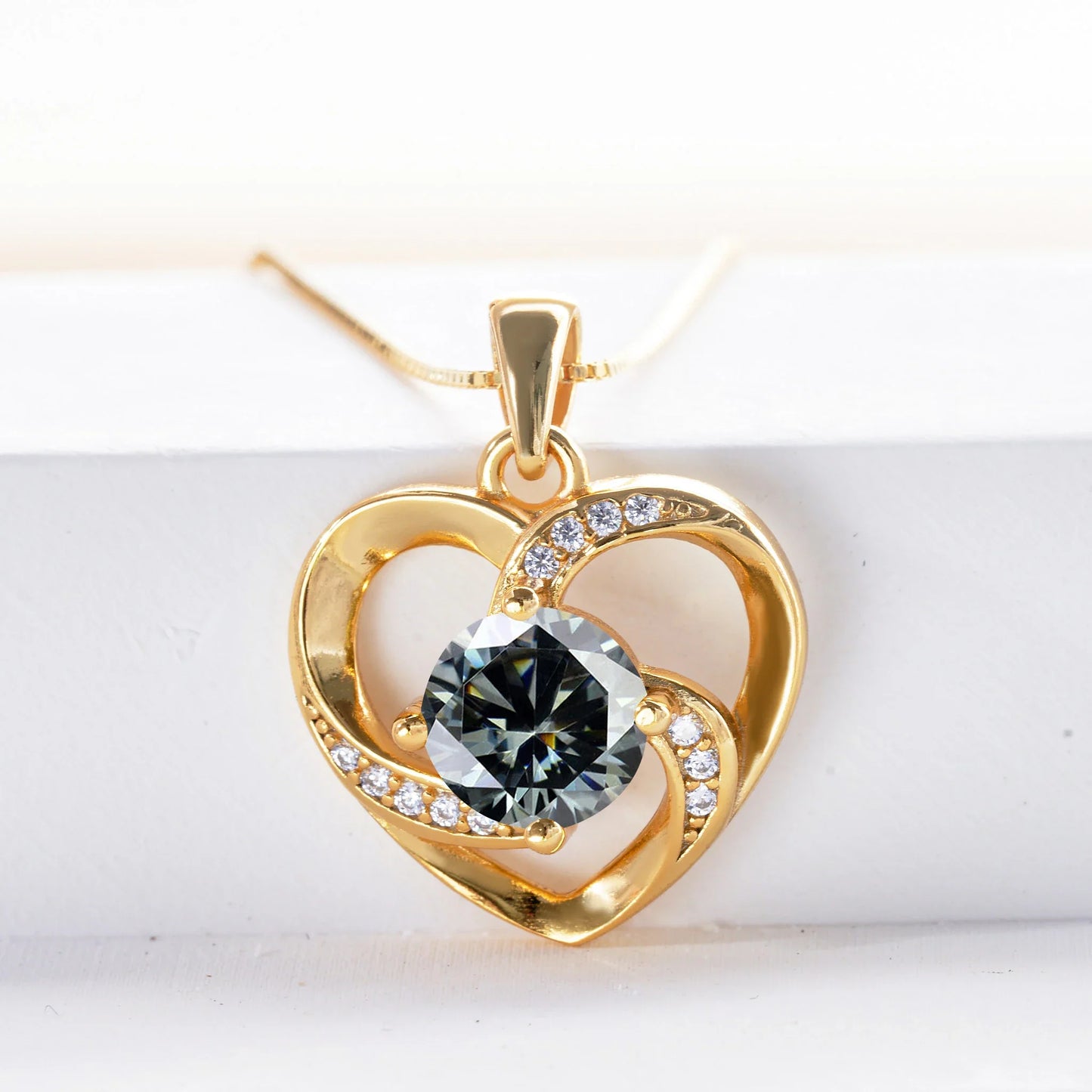 Moissanite Heart Necklace