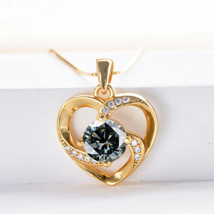 Moissanite Heart Necklace