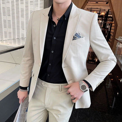 Slim-Fit Wedding Business Suit Set