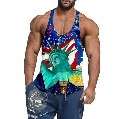 Bodybuilding Singlet Print Vest