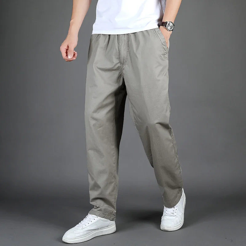 Cotton Multi-Pocket Cargo Trousers