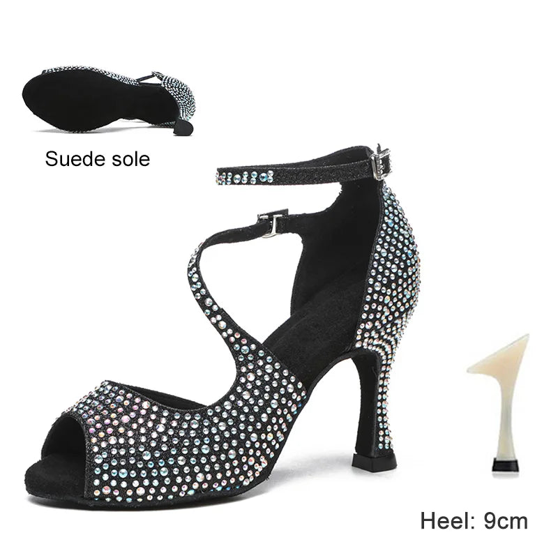 Rhinestone Latin Dance Shoes