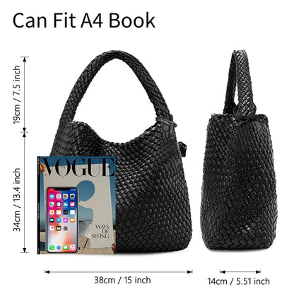 Woven Leather Tote