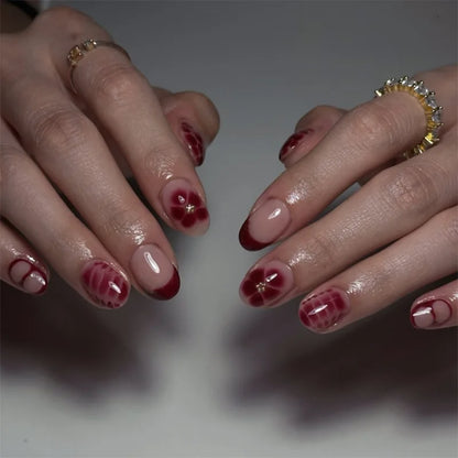 Floral Resin Press On Nails