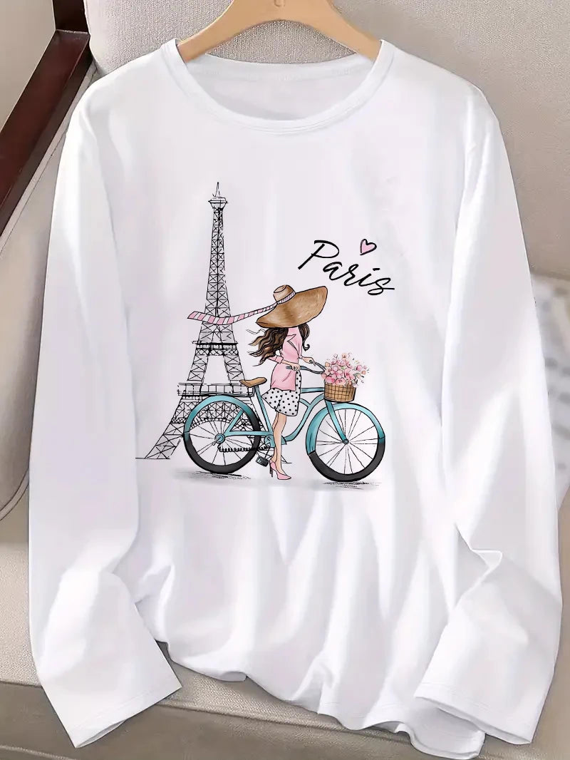 Paris Graphic Long-Sleeve T-Shirt
