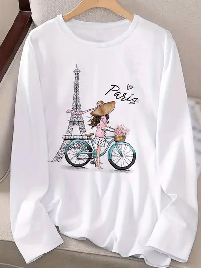 Paris Graphic Long-Sleeve T-Shirt