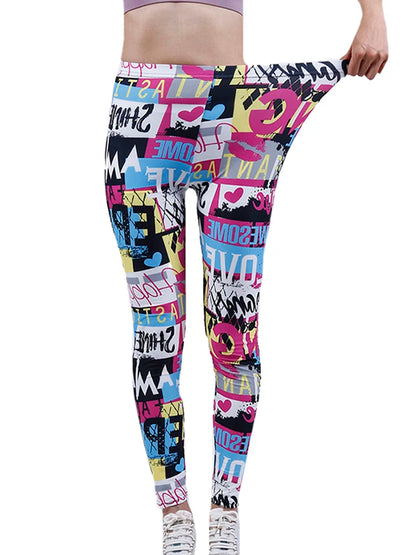 Floral Print High-Waist Jeggings