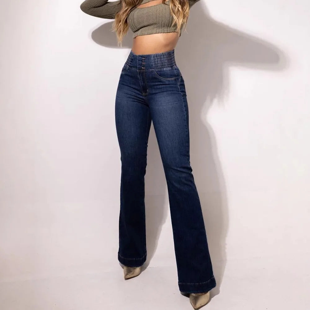 Bodycon Distressed Straight Jeans