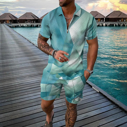 3D Print Polo Zip Tracksuit Set