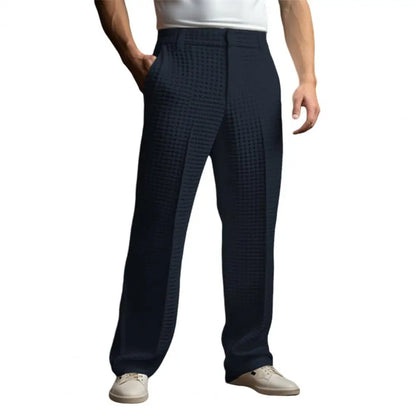 Waffle Dress Wide-Leg Trousers
