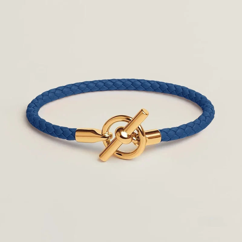 Executive Lock-Key Leather Bracelet