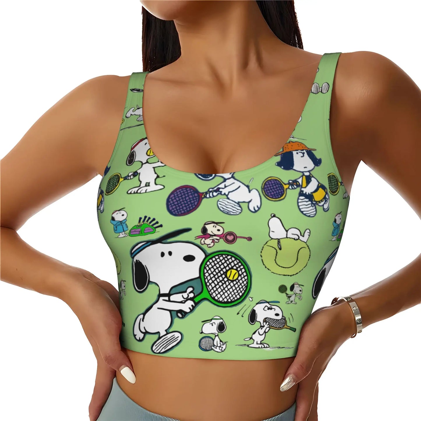 Dog Cartoon Print Bra
