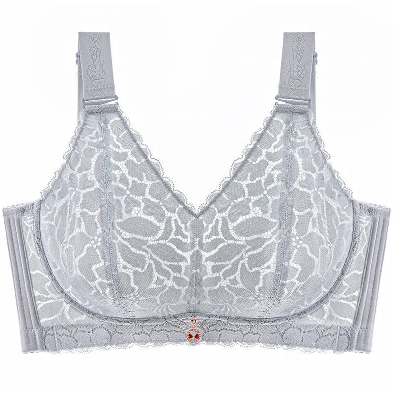 Floral Print Gathered Bra