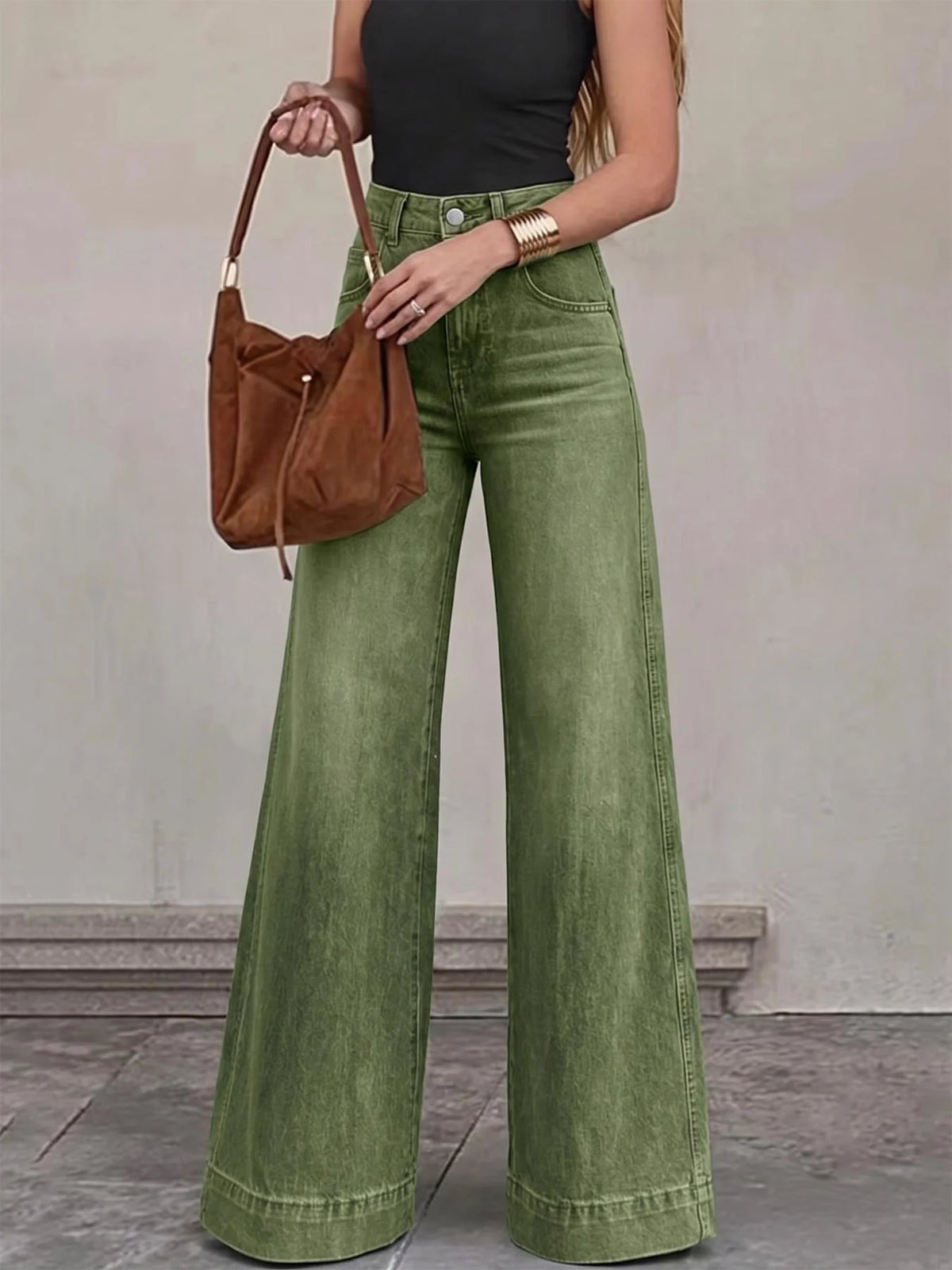 High-Rise Wide-Leg Jeans