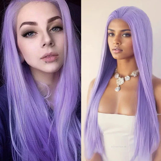 Long Purple Wig