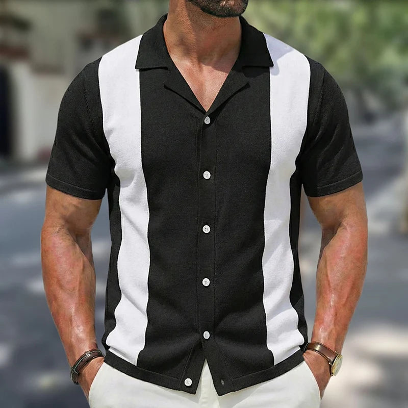 Casual Knit Polo Shirt