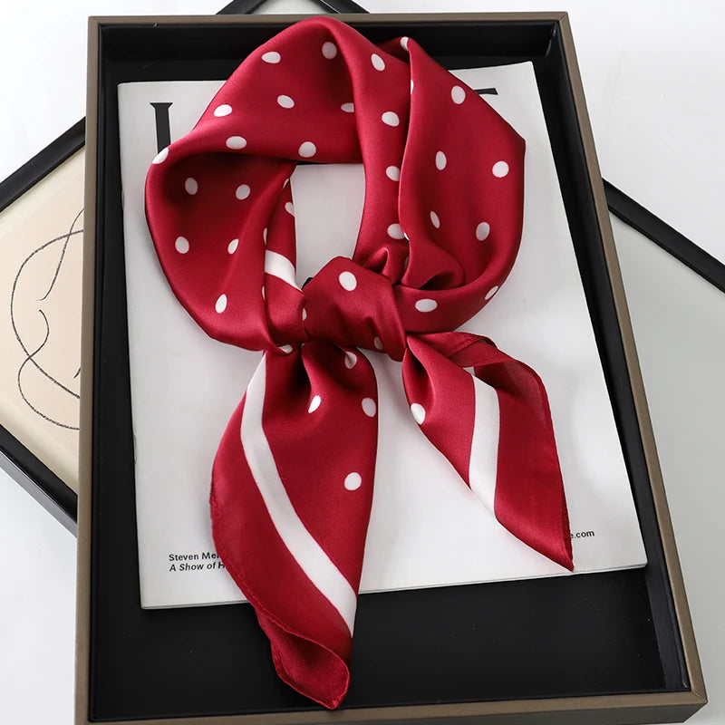 Plaid Satin Square Scarf