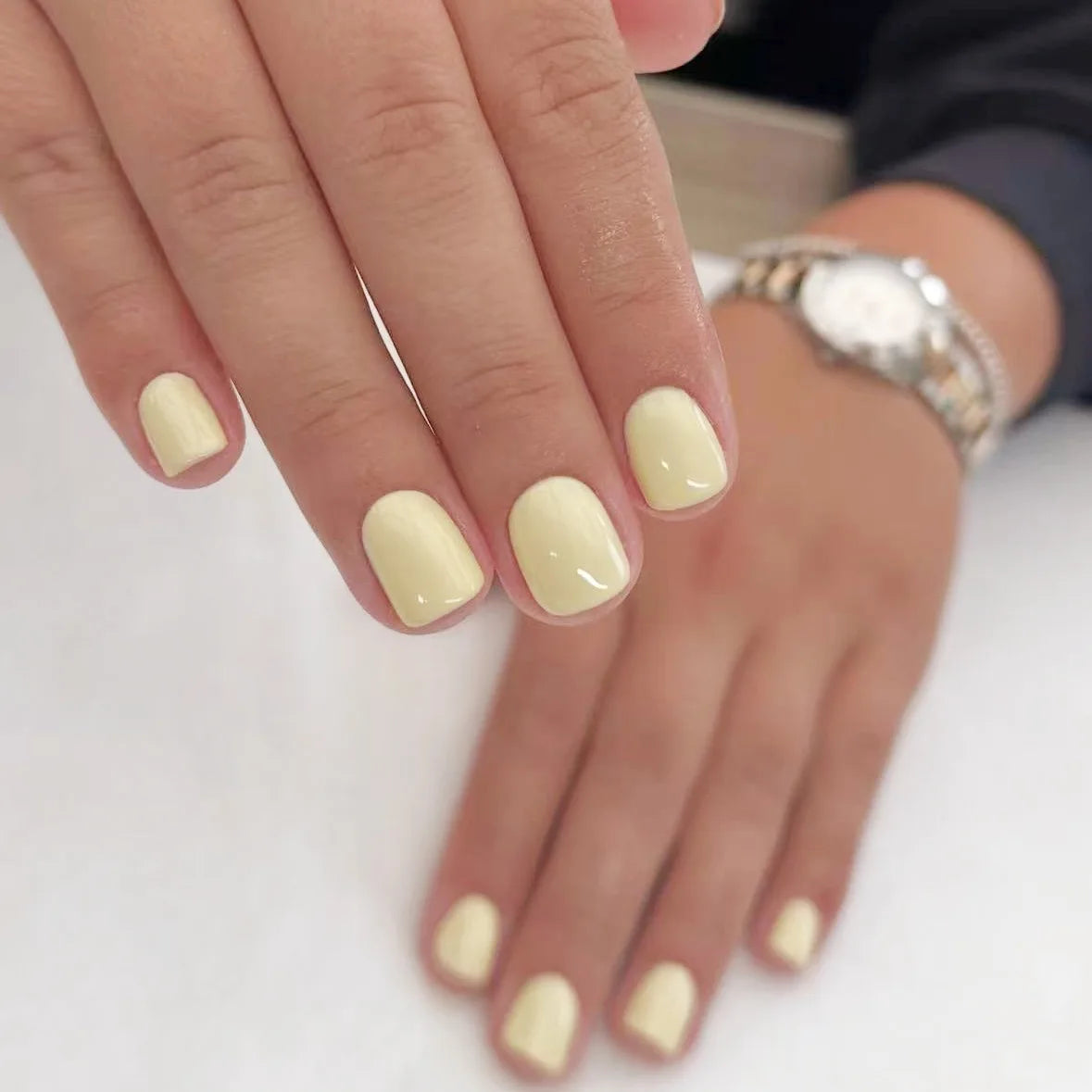White Minimalist Press Nails