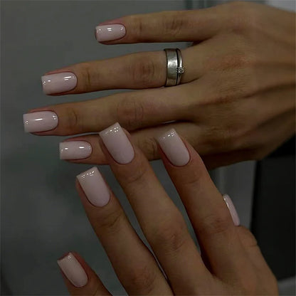 White Minimalist Press Nails