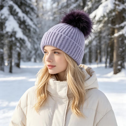 Wool Blend Pom Beanie