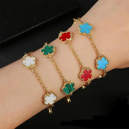 Five Leaf Flower Bracelet