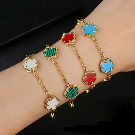 Five Leaf Flower Bracelet