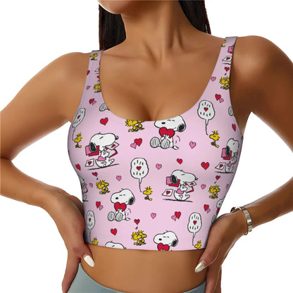 Dog Cartoon Print Bra
