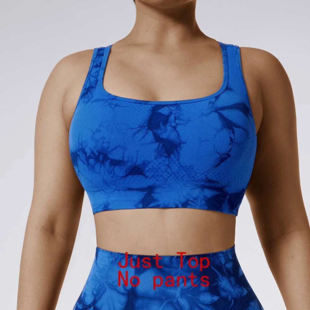 Sleeveless Tie-Dye Sports Bra