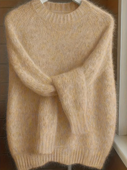 Wool Blend Round Neck Sweater