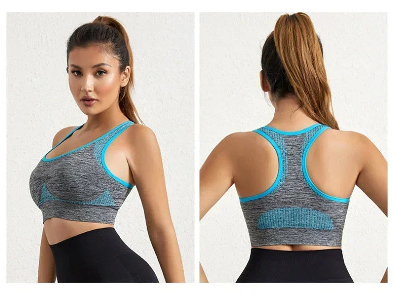 Patchwork Y-Strap Push-Up Bra