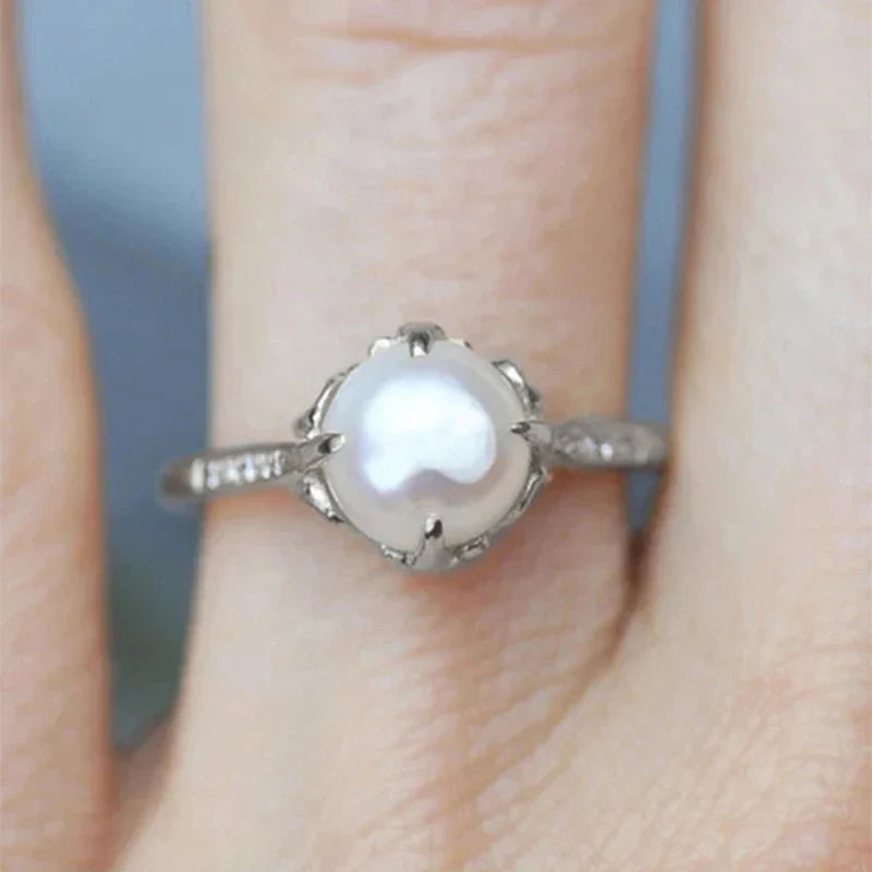Pearl Zirconia Ring
