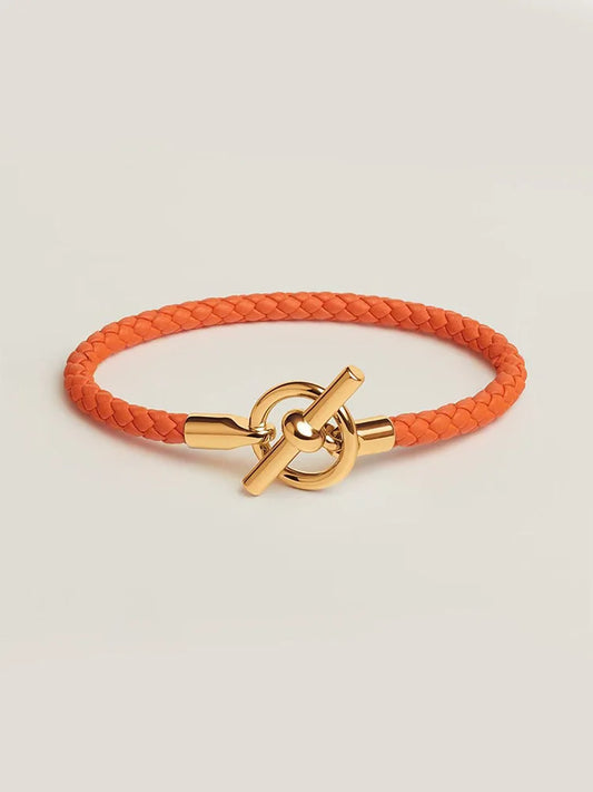 Executive Lock-Key Leather Bracelet