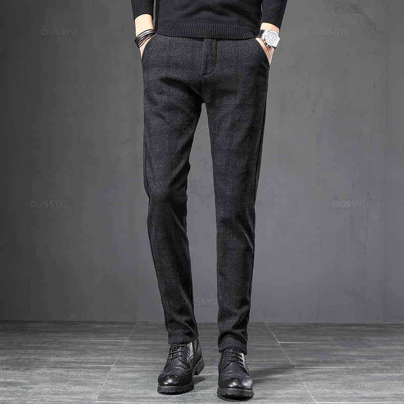 England Plaid Stretch Dress Pants