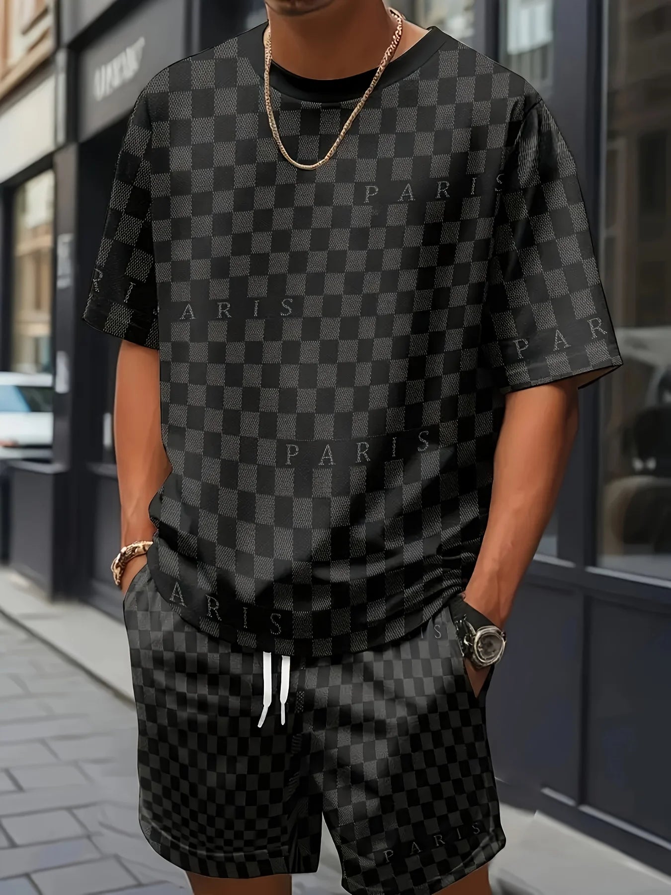 3D Printed Polyester Shorts Set