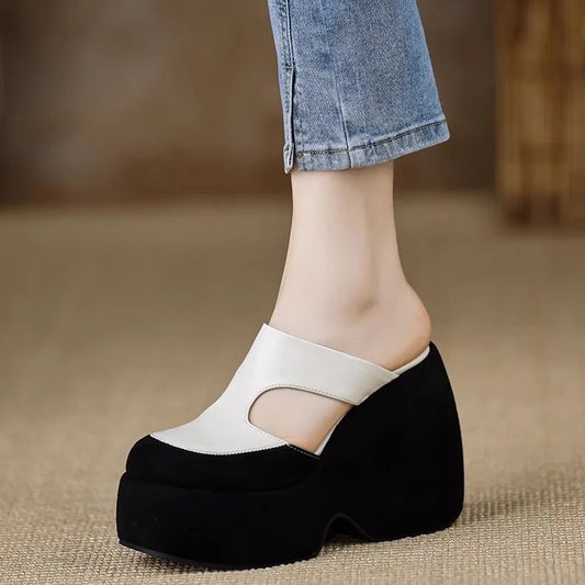 Leather Platform Sandals Women