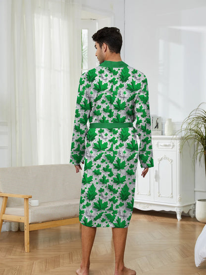 Green Leaf Print Pajamas