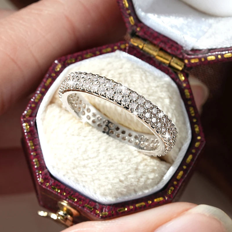 Moissanite Eternity Wedding Band