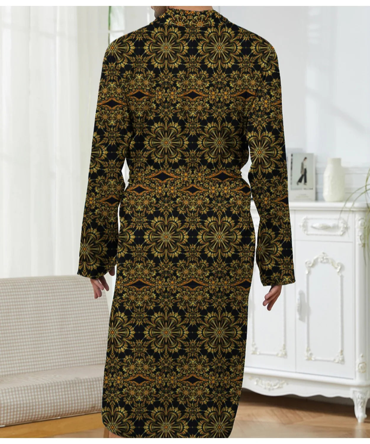 3D Lion Print Bathrobe