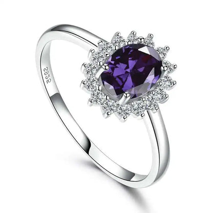 Floral Topaz Zircon Ring