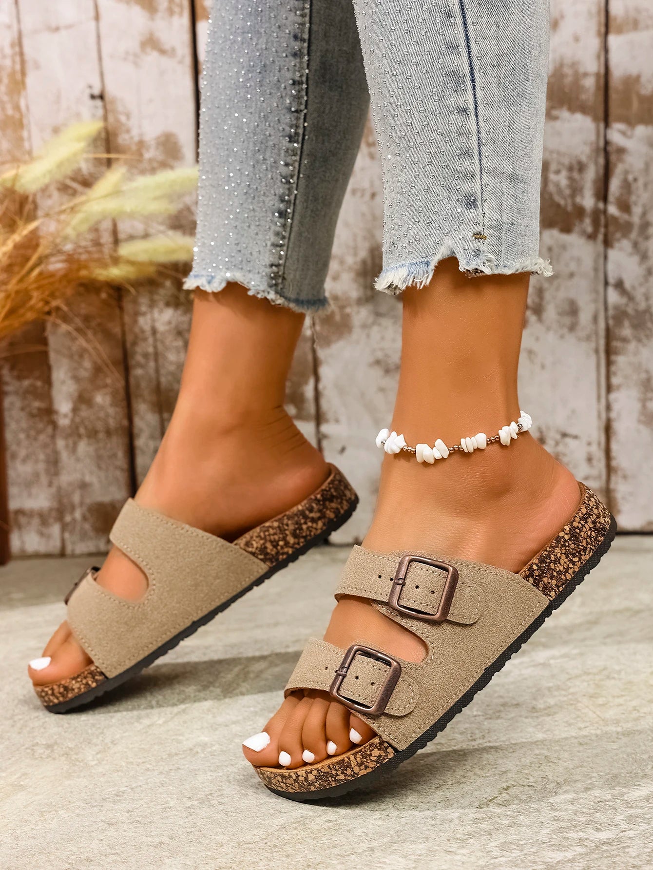 Women Buckle EVA Mules