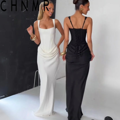 Backless Bandage Maxi Dress