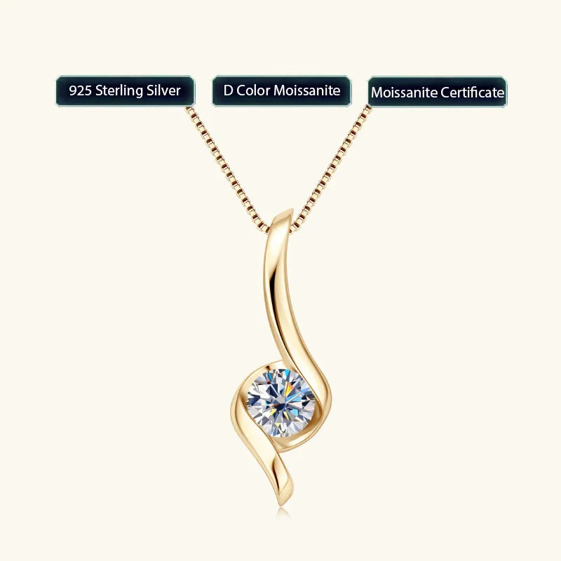 Moissanite Twist Necklace