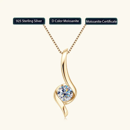 Moissanite Twist Necklace