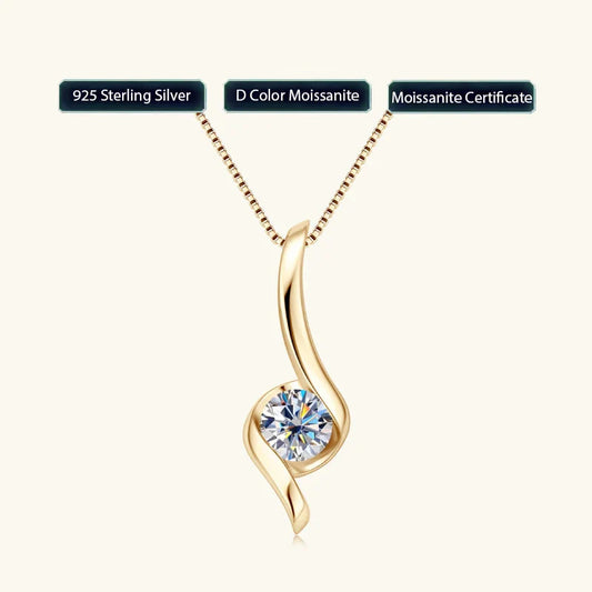 Moissanite Twist Necklace