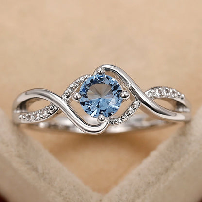 Geometric Zircon Wedding Band