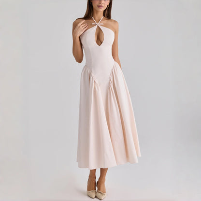 Halter Cutout Midi Dress