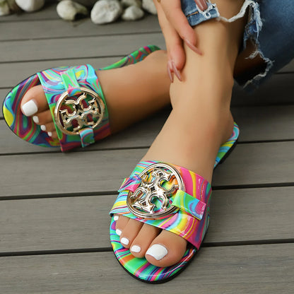 Shallow PU Summer Slippers
