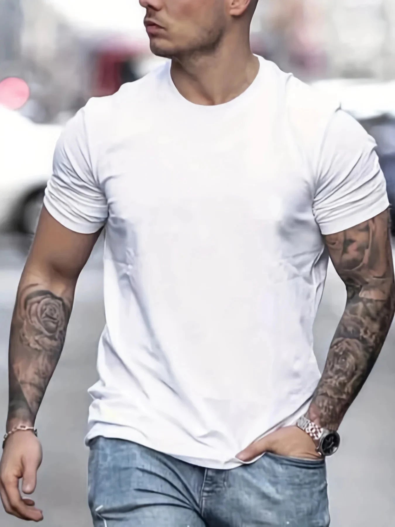 Breathable Cotton Casual Tee