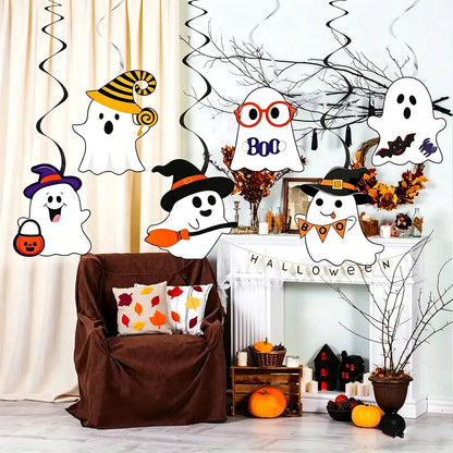 Ghost Hanging Swirl Decorations